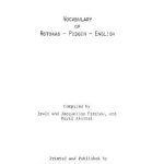 خرید و دانلود نسخه کامل کتاب Vocabulary of Rotokas-Pidgin-English