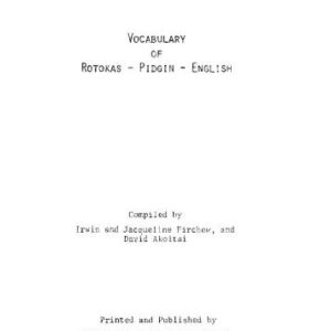 خرید و دانلود نسخه کامل کتاب Vocabulary of Rotokas-Pidgin-English