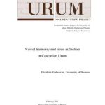 خرید و دانلود نسخه کامل کتاب Vowel harmony and noun inflection in Caucasian Urum