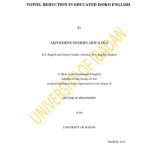 خرید و دانلود نسخه کامل کتاب Vowel reduction in educated Isoko English