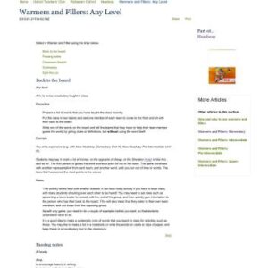 خرید و دانلود نسخه کامل کتاب Warmers and Fillers – Oxford Publishing – All Levels