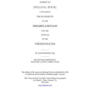 خرید و دانلود نسخه کامل کتاب Webster’s Spelling Book [Blue Back Speller]