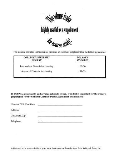 خرید و دانلود نسخه کامل کتاب Wiley Cpa Examination Review, 2001: Financial Accounting and Reporting (Wiley Cpa Examination Review. Financial Accounting and Reporting)_68cb1f946129c.jpeg خرید و دانلود نسخه کامل کتاب Wiley Cpa Examination Review, 2001: Financial Accounting and Reporting (Wiley Cpa Examination Review. Financial Accounting and Reporting)