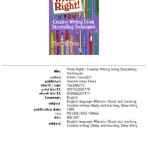 خرید و دانلود نسخه کامل کتاب Write Right!: Creative Writing Using Storytelling Techniques