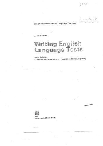 خرید و دانلود نسخه کامل کتاب Writing English Language Tests (Longman Handbooks for Language Teachers)_68c2a0d0cf746.jpeg خرید و دانلود نسخه کامل کتاب Writing English Language Tests (Longman Handbooks for Language Teachers)