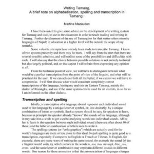 خرید و دانلود نسخه کامل کتاب Writing Tamang. A brief note on alphabetisation, spelling and transcription in Tamang