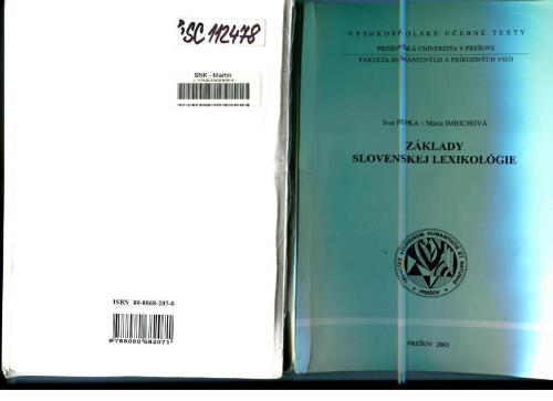 خرید و دانلود نسخه کامل کتاب Základy slovenskej lexikológie_68b7c9f9597de.jpeg خرید و دانلود نسخه کامل کتاب Základy slovenskej lexikológie