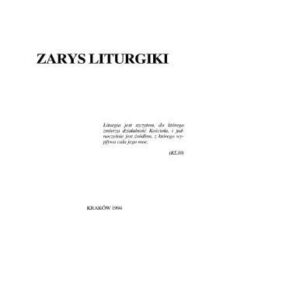 خرید و دانلود نسخه کامل کتاب Zarys liturgiki