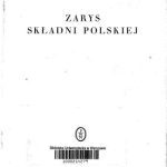 خرید و دانلود نسخه کامل کتاب Zarys składni polskiej