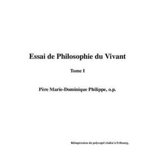 خرید و دانلود نسخه کامل کتاب 1961-1962 – Essai de Philosophie du Vivant – Tome 1