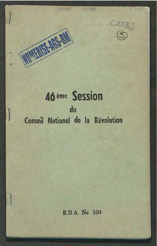 خرید و دانلود نسخه کامل کتاب 46ème Session du Conseil National de la Révolution_68e8f484a56df.jpeg خرید و دانلود نسخه کامل کتاب 46ème Session du Conseil National de la Révolution