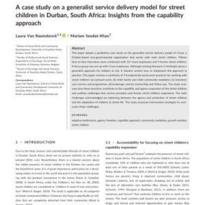 خرید و دانلود نسخه کامل کتاب A case study on a generalist service delivery model for street children in Durban, South Africa: Insights from the capability approach