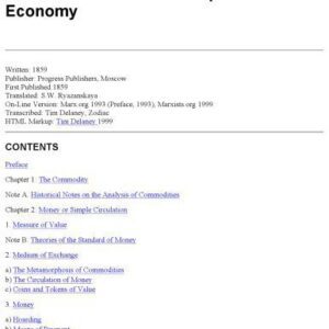 خرید و دانلود نسخه کامل کتاب A Contribution to the Critique of Political Economy