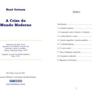 خرید و دانلود نسخه کامل کتاب A Crise do Mundo Moderno