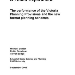 خرید و دانلود نسخه کامل کتاب A failed experiment : the performance of the Victoria Planning Provisions and the new format planning schemes
