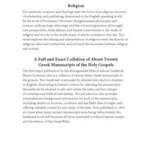 خرید و دانلود نسخه کامل کتاب A Full and Exact Collation of About Twenty Greek Manuscripts of the Holy Gospels: Deposited in the British Museum, the Archiepiscopal Library at Lambeth