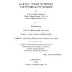 خرید و دانلود نسخه کامل کتاب A Guide to Mediumship and Psychical Unfoldment