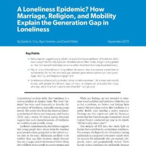 خرید و دانلود نسخه کامل کتاب A Loneliness Epidemic? How Marriage, Religion, and Mobility Explain the Generation Gap in Loneliness