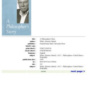 خرید و دانلود نسخه کامل کتاب A Philosopher’s Story