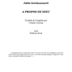 خرید و دانلود نسخه کامل کتاب A propos de Dieu