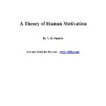 خرید و دانلود نسخه کامل کتاب a Theory of Human Motivation