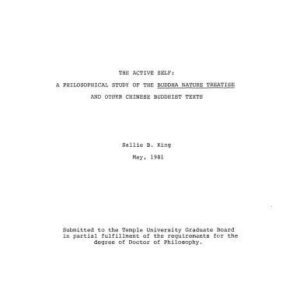 خرید و دانلود نسخه کامل کتاب Active Self . A Philosophical Study of the Buddha Nature Treatise and Other Chinese Buddhist Texts