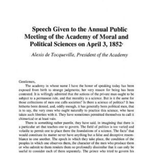 خرید و دانلود نسخه کامل کتاب ’’Address to the Academy of Moral and Political Sciences’’, April 1852