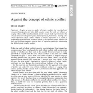 خرید و دانلود نسخه کامل کتاب Against the concept of ethnic conflict