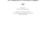 خرید و دانلود نسخه کامل کتاب An analysis of Christian origins