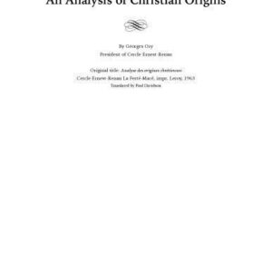 خرید و دانلود نسخه کامل کتاب An analysis of Christian origins