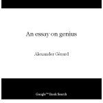 خرید و دانلود نسخه کامل کتاب An essay on genius