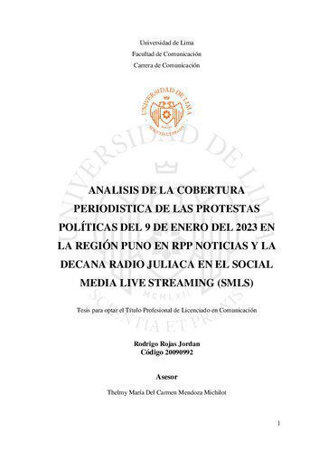 خرید و دانلود نسخه کامل کتاب Análisis de la cobertura periodística de las protestas políticas del 9 de enero del 2023 en la región Puno en RPP Noticias y La Decana Radio Juliaca en el social media live streaming (SMLS)_68e5280047140.jpeg خرید و دانلود نسخه کامل کتاب Análisis de la cobertura periodística de las protestas políticas del 9 de enero del 2023 en la región Puno en RPP Noticias y La Decana Radio Juliaca en el social media live streaming (SMLS)