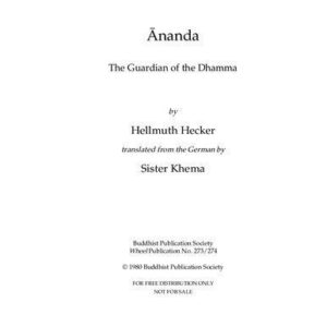 خرید و دانلود نسخه کامل کتاب Ananda: The Guardian of the Dhamma