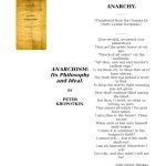 خرید و دانلود نسخه کامل کتاب Anarchism: Its Philosophy and Ideal