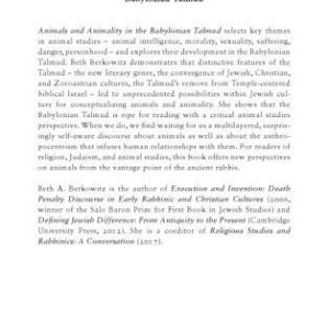 خرید و دانلود نسخه کامل کتاب Animals and Animality in the Babylonian Talmud