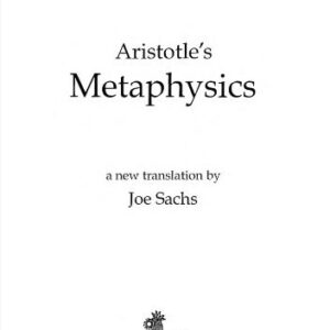خرید و دانلود نسخه کامل کتاب Aristotle’s Metaphysics, a new translation [INCOMPLETE]