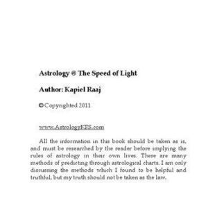 خرید و دانلود نسخه کامل کتاب Astrology @ The Speed Of Light