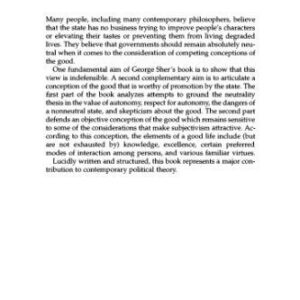خرید و دانلود نسخه کامل کتاب Beyond Neutrality: Perfectionism and Politics