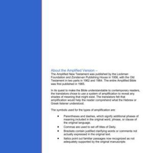 خرید و دانلود نسخه کامل کتاب Bible. Holy Bible. Amplified Version (AMP)