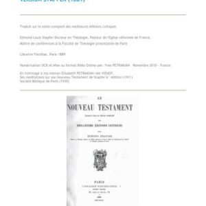 خرید و دانلود نسخه کامل کتاب Bible. Le Nouveau Testament de Notre Seigneur Jesus-Christ. Version Stapfer (1889)