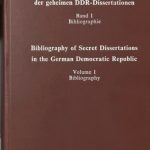 خرید و دانلود نسخه کامل کتاب Bibliographie der geheimen DDR-Dissertationen