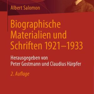 خرید و دانلود نسخه کامل کتاب Biographische Materialien und Schriften 1921-1933