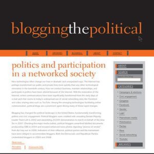 خرید و دانلود نسخه کامل کتاب Blogging the Political: Politics and Participation in a Networked Society