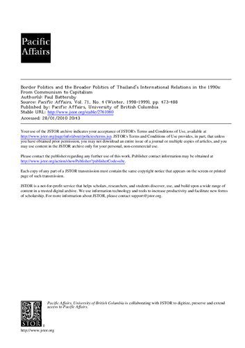 خرید و دانلود نسخه کامل کتاب Border Politics and the Broader Politics of Thailand’s International Relations in the 1990s: From Communism to Capitalism_68f72c46565ea.jpeg خرید و دانلود نسخه کامل کتاب Border Politics and the Broader Politics of Thailand’s International Relations in the 1990s: From Communism to Capitalism