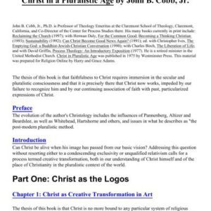 خرید و دانلود نسخه کامل کتاب Christ in a Pluralistic Age