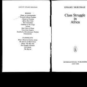 خرید و دانلود نسخه کامل کتاب Class Struggle in Africa