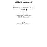 خرید و دانلود نسخه کامل کتاب Commentaires sur la vie