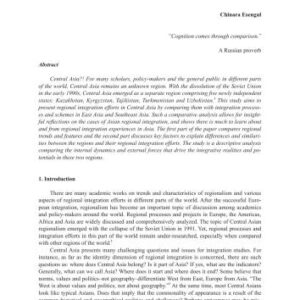 خرید و دانلود نسخه کامل کتاب Comparing Regional Integration in East Asia/Southeast Asia and Central Asia