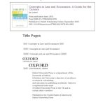 خرید و دانلود نسخه کامل کتاب Concepts in Law and Economics: A Guide for the Curious