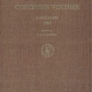 خرید و دانلود نسخه کامل کتاب Congress Volume: Jerusalem 1986